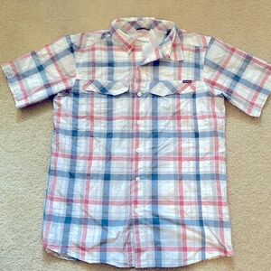 Columbia Omnishade men’s button down short sleeve shirt MEDIUM